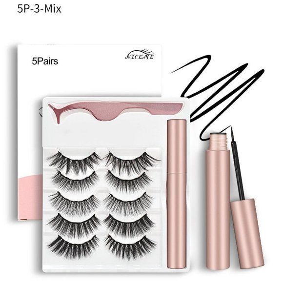 False Eyelashes Pack of 5 Pairs Magnetic Eyelashes - Picture 4 of 6